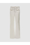 Ecru Skinny Flare Jean Trousers 50324048-Vr019 - 7