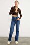 Polo Neck Zippered Crop Bodysuit - 2