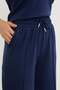 Modal Sweatpants with Tie Waist and Green Front Detail - 8