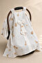 100% Cotton Muslin Bowknot Stroller Cover 100X90 cm Breathable Multi-Purpose Baby Stroller Cover - 2
