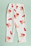 Teddy Bear Patterned Crew Neck Fleece Girls' Pajama Set - 7