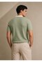 Men's Polo Neck Summer Modern Textured Knitwear T-Shirt - 3