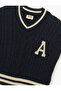 V-Neck Knit Detailed Sweater - 7