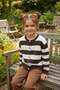 Striped Buttoned Girls' Knit Cardigan - 2