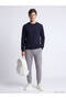 Navy Blue Crew Neck Sweatshirt - 3