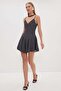 Polka Dot Strap Mini Dress with Shorts - 3
