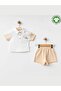 Baby Boy Organic Cotton Collar T-Shirt Shorts Set - 2
