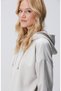Bej Kapüşonlu Triko Garnili Sweatshirt - 2
