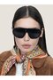 Unisex Pilot Sunglasses Black Frame Smoked Glass Hecke C1 - 2