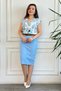 Pencil Skirt with Self-Waist Belt and Slit Detail on the Back - 4