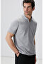 Gri Melanj Polo Yaka T-shirt - 2