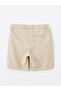 Two Mt Shop Quality Lcw Kids Beige Gabardine Plain Standard & Regular Boys' Shorts - 4