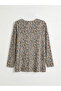 Original Collar Patterned Blouse - 6