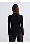 Two Mt Shop Quality Soulife Black Combed Cotton Plain Tight & Slim Long Sleeve Women's Bodysuit - 5