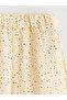 Nevavm Floral Girl's Pants with Elastic Waist and Difference in Color - 2