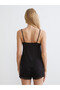 Alita City with a Difference, Lcw Dream Black Flat Strap Women's Shorts Pajama Set - 4