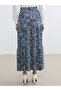Original Elastic Waist Patterned A-Line Skirt - 5