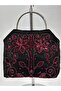 Varia |   Satin Fabric Silver Metal Handle Women's Handbag Evening Dress Bag - 2