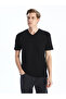Nevavm with Difference V-Neck Short Sleeve Combed Cotton Men's T-Shirt