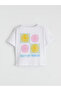 Original Oval Collar Printed Girls' T-Shirt - 4