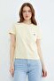 Floral Embroidered Crew Neck T-Shirt - 2