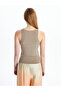 Women's Crew Neck Plain Tank Top - 4
