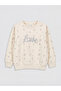 Two Mt Shop Quality Lcw Kids Ecru 3 Thread Floral Standard & Regular Girls' Sweatshirt - 2