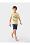 Lcw Kids Yellow Printed Boy's Shorts Pajama Set - 3