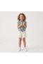 Girl's Floral Print Tie-Front Sleeveless Shirt 5-12 Years Green
