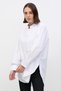 Comfortable Fit, High Collar, Long Back White Shirt - 6