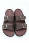 115005 Brown Double Buckle Anatomical Men's Slippers - 4