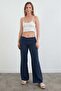 Elastic Waist Low Waist Modal Palazzo Trousers