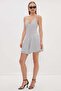 Polka Dot Strap Mini Dress with Shorts - 4