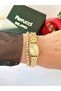 Steel Strap Minimal Case 2 Year Warranty Waterproof Women's Wristwatch + Bracelet Gift - 4