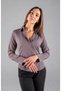 Women's Long Sleeve Satin Shirt - 3
