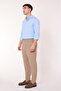 Men's Half Elastic Waist Zippered Mink Chino Pants - 4