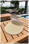 Summer's Most Stylish Protection, Straw Textured Visor Hat - 3