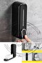 300ml Liquid Soap Dispenser Wall Mounted Manual Soap Dispenser Bathroom Shampoo Shower Dispenser Black - 3