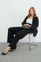 Double Sleeve Shawl Collar Blazer Jacket - 6
