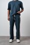 Men's Stripe Detailed Baggy Sweatpants Petrol