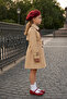 Girl's Trench Coat Beige Trench Coat - 4
