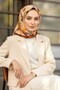 Twill Silk Water Dyed Orange-Gold Board 90X90 Scarf Sewing - 4