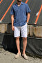 Men's, collar detail, cotton, old money, short sleeved shirt - 3