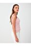 Dusty Rose Slim Fit Strappy Cotton Blend Tank Top - 3