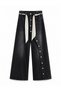 Snap Detailed Denim Trousers - 4