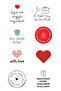8 Kinds of Sticker Sets Dedicated for Packaging, 560 Pieces (16 Pages) Mixed Adhesive Packaging Labels
