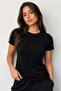 🖤   Women's Black Glitter Basic T-Shirt - 4