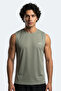 Hazzar I Men's Sleeveless Khaki T-Shirt