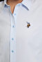 Women's Light Blue Long Sleeve Basic Shirt 50320211-Vr003 - 6