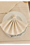 Colber Stripe Detailed Tablecloth Cappucino 12 Seater 26 Pieces - Table 160X220...160X400 - 2